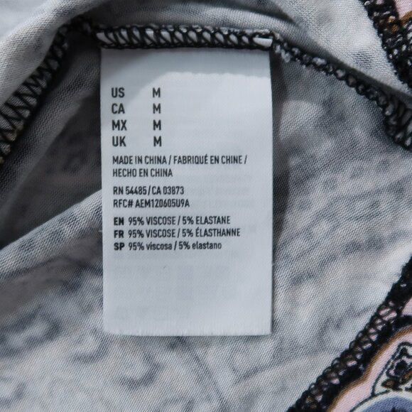 American Eagle Soft & Sexy Swing Dress Womens Midi Paisley Side Cut Outs Boho M - Picture 12 of 15